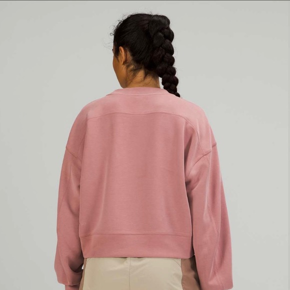 Lululemon perfectly oversized cropped crew *softstreme SPICED CHAI, size 8 - Picture 2 of 4